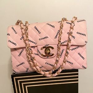 Chanel Pink Jumbo Vintage Classic Flap Bag